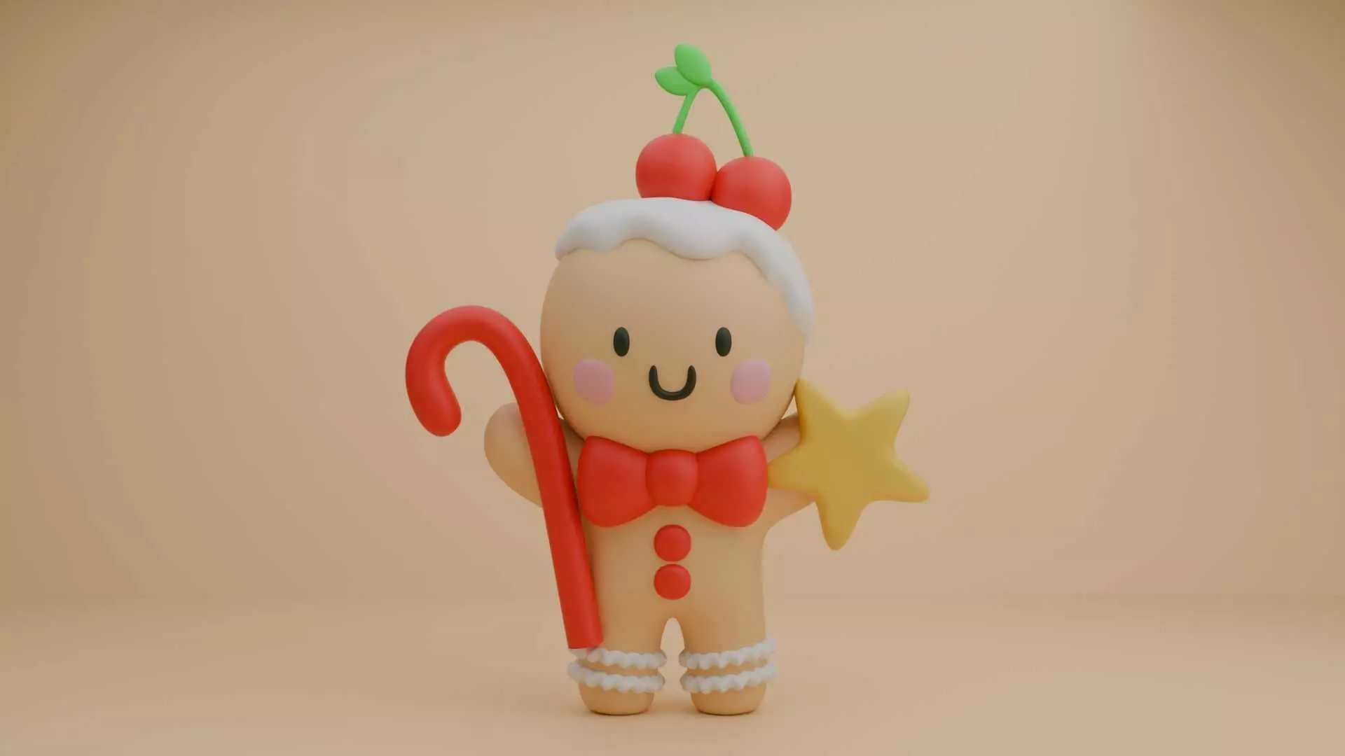 Christmas gingerbread cookie 10 3D print model
