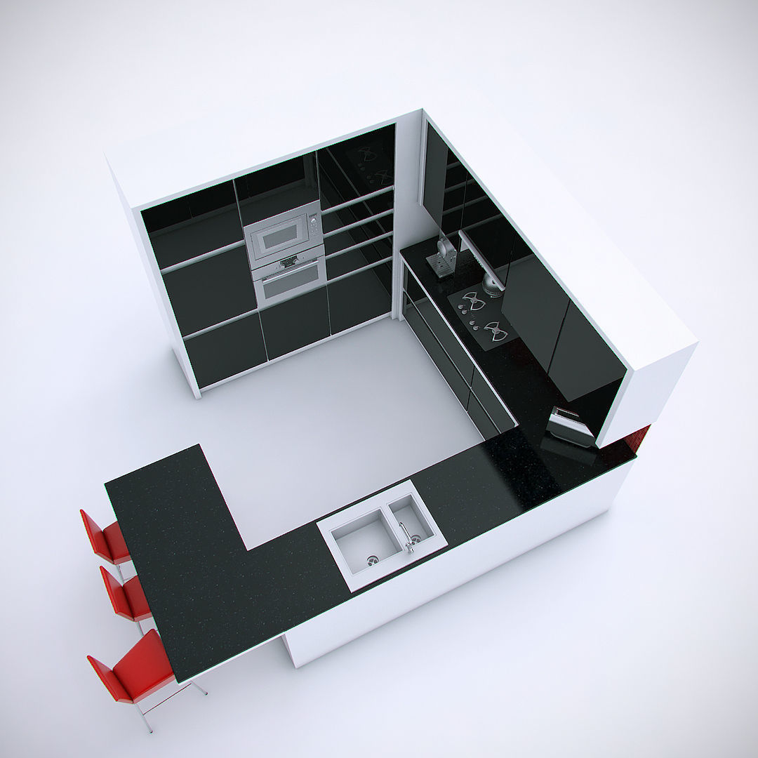 kitchen modern - modern 3D model_8
