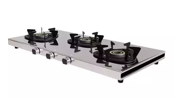 LPG 3 burner gas stove ss