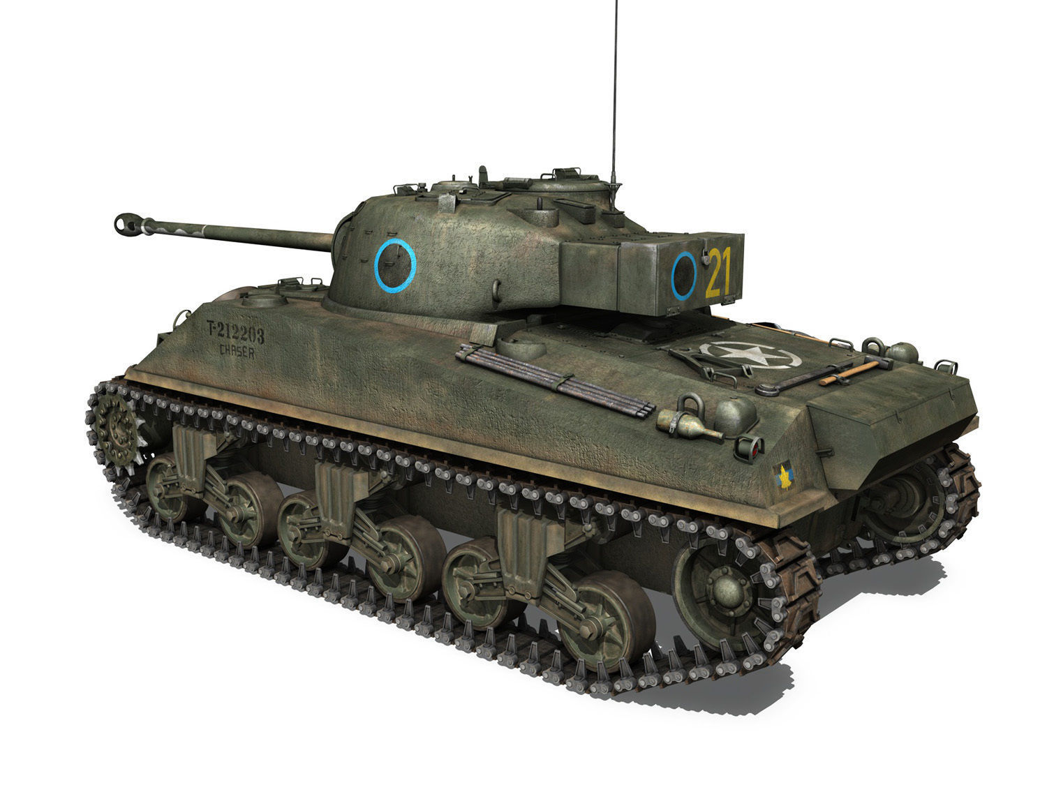 Sherman MK VC Firefly - Chaser 3D model_3