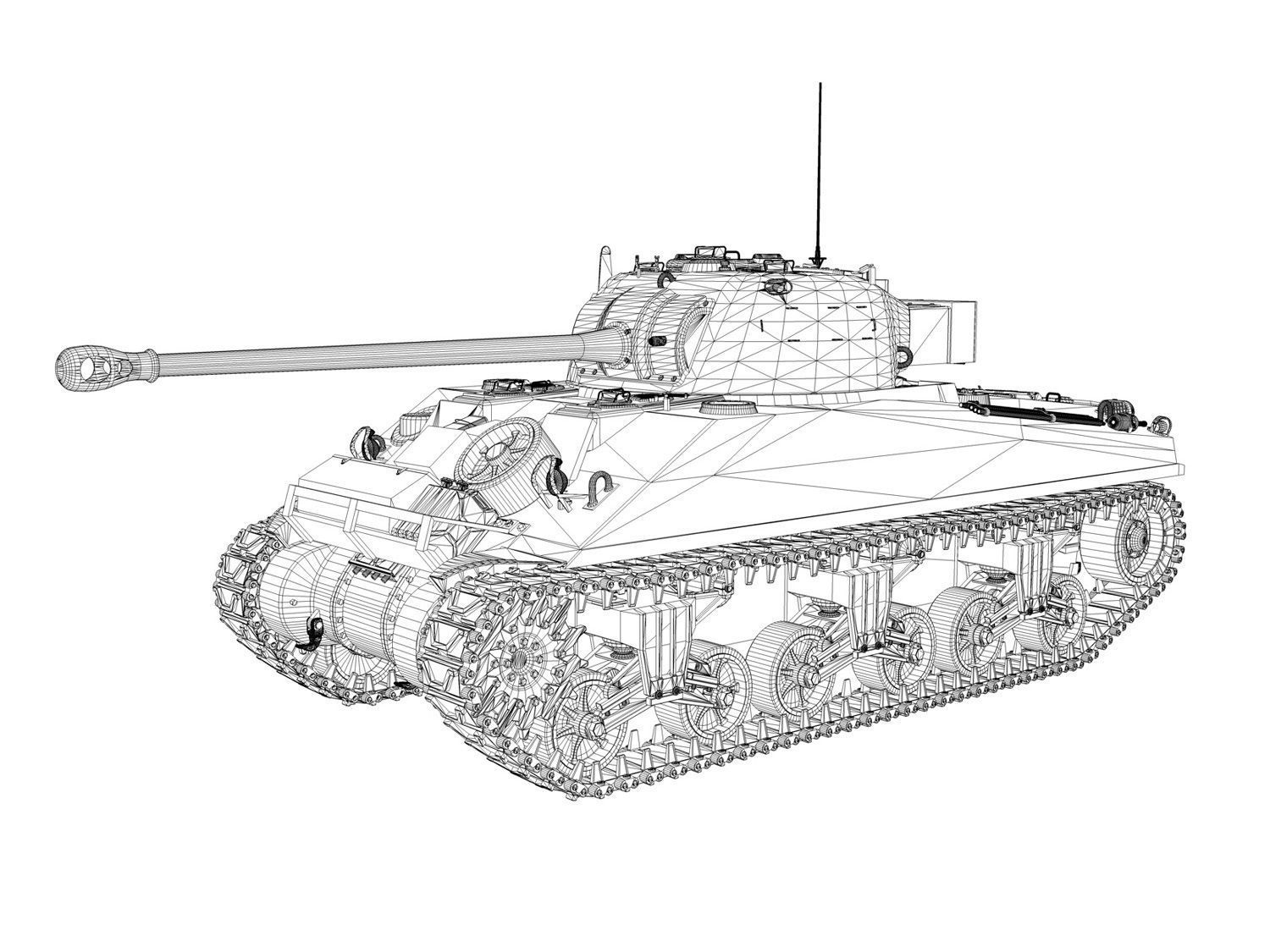Sherman MK VC Firefly - Chaser 3D model_12