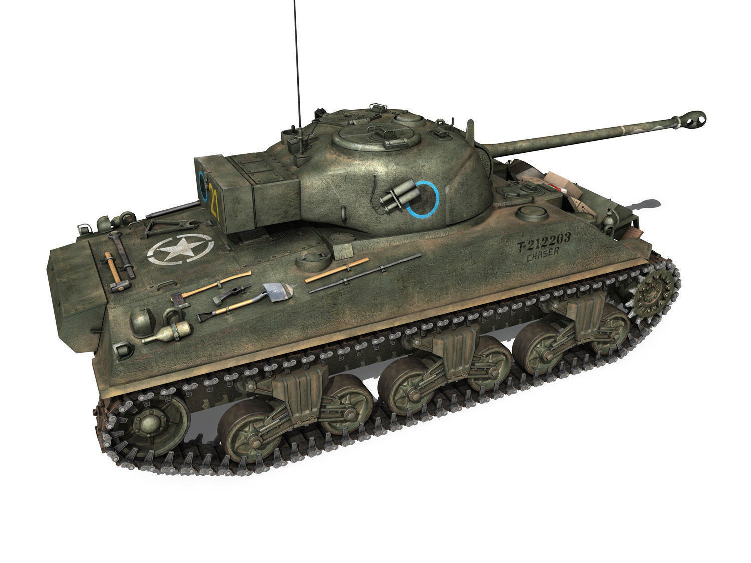 Sherman MK VC Firefly - Chaser 3D model_7