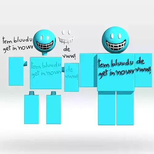 Bluudud Roblox 3D Model STL Parts No Support Fanart