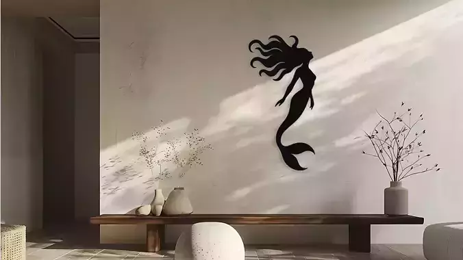 Mermaid Silhouette Wall Decor