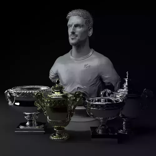 Novak Djokovic Premium 3D Diorama STL