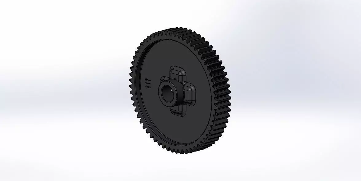 Tamiya TT-01 E Spur Gear 61T 3D print model_0