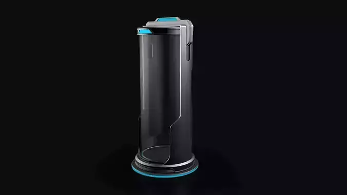 Sci Fi Liquid Cylinder