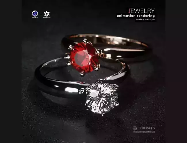 Jewelry Animation Scene Setups for Cinema 4D and Octane