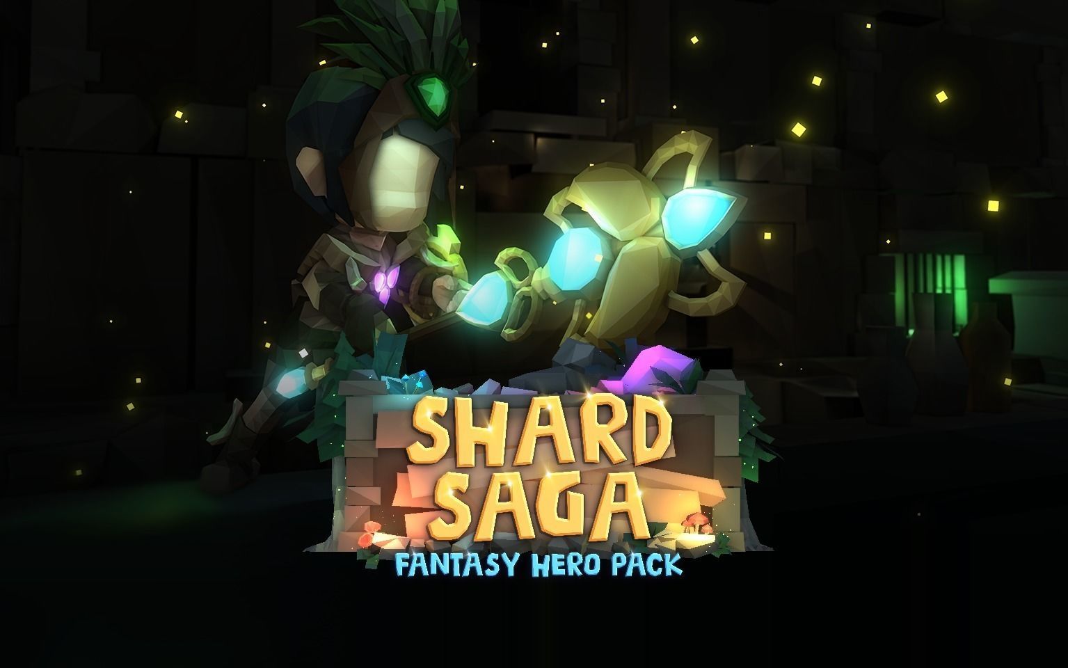 Shard Saga Fantasy Hero Pack Low-poly 3D model_0