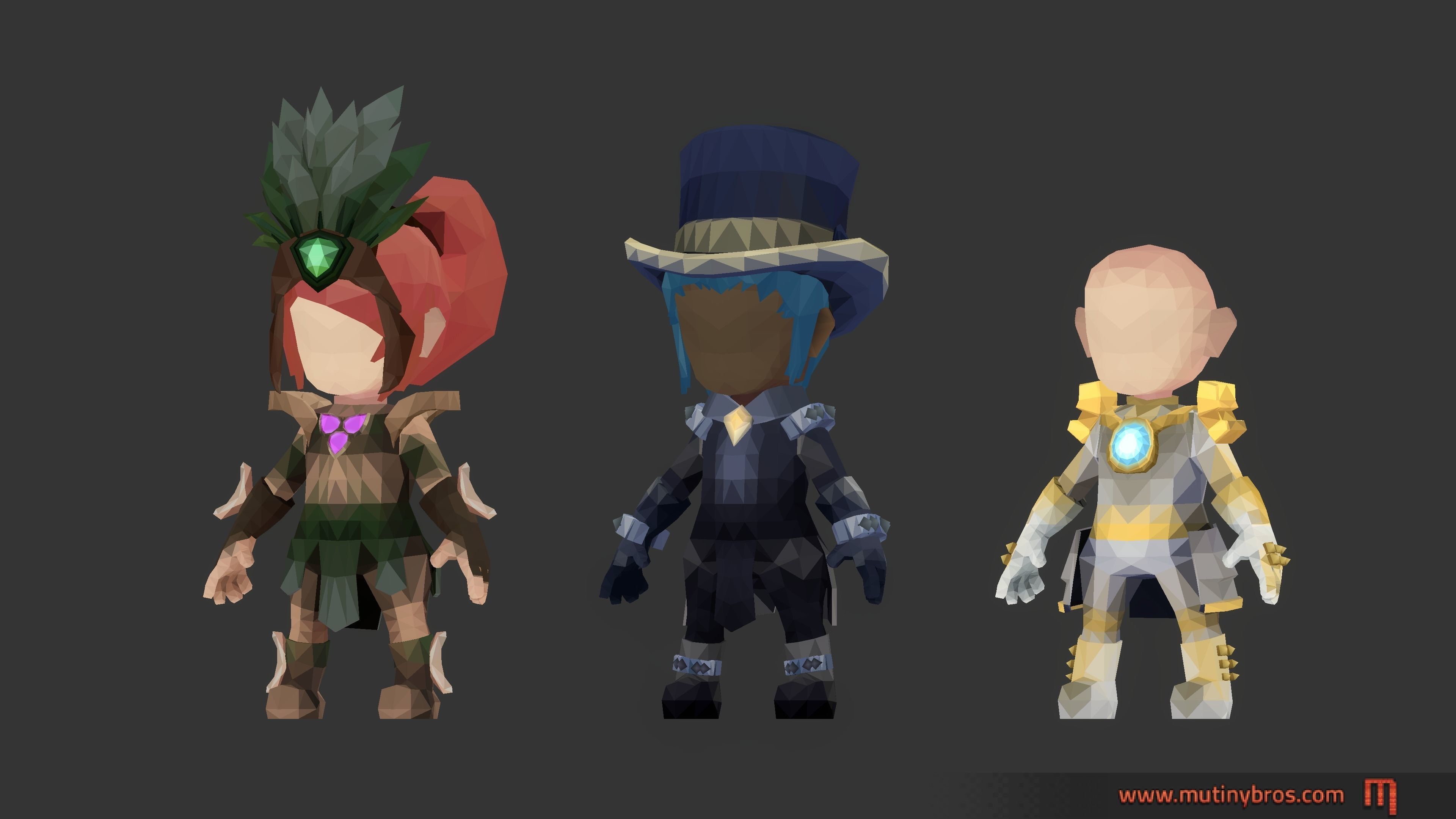 Shard Saga Fantasy Hero Pack Low-poly 3D model_4