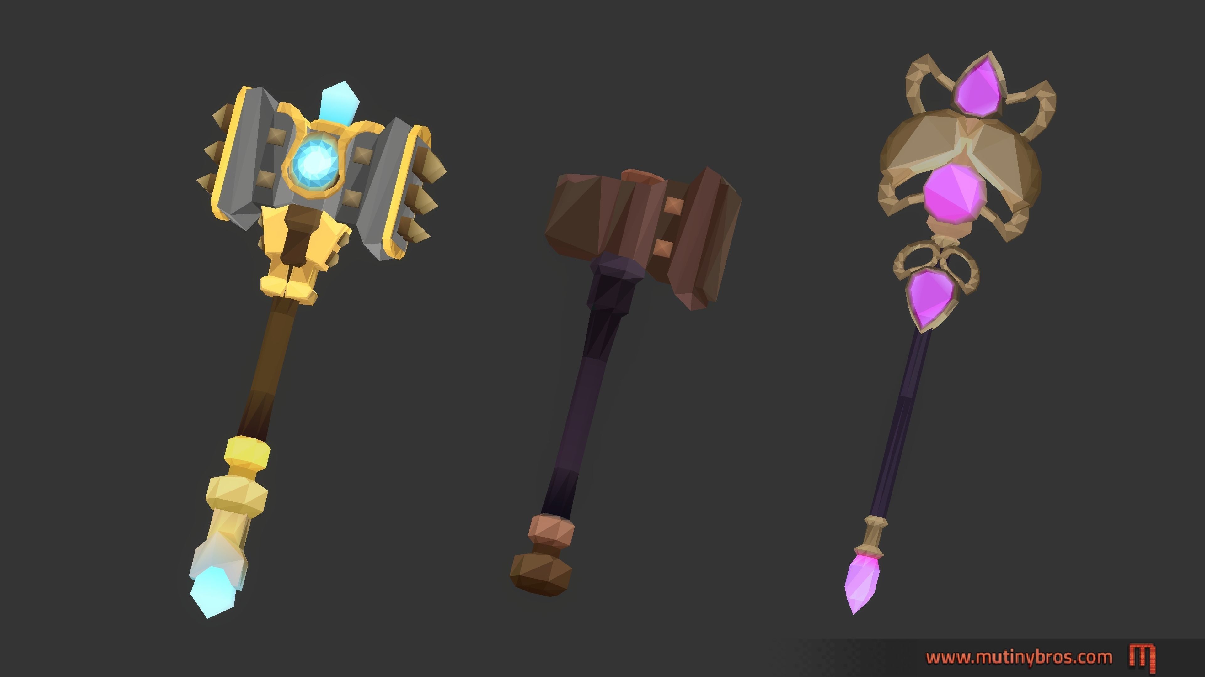 Shard Saga Fantasy Hero Pack Low-poly 3D model_7