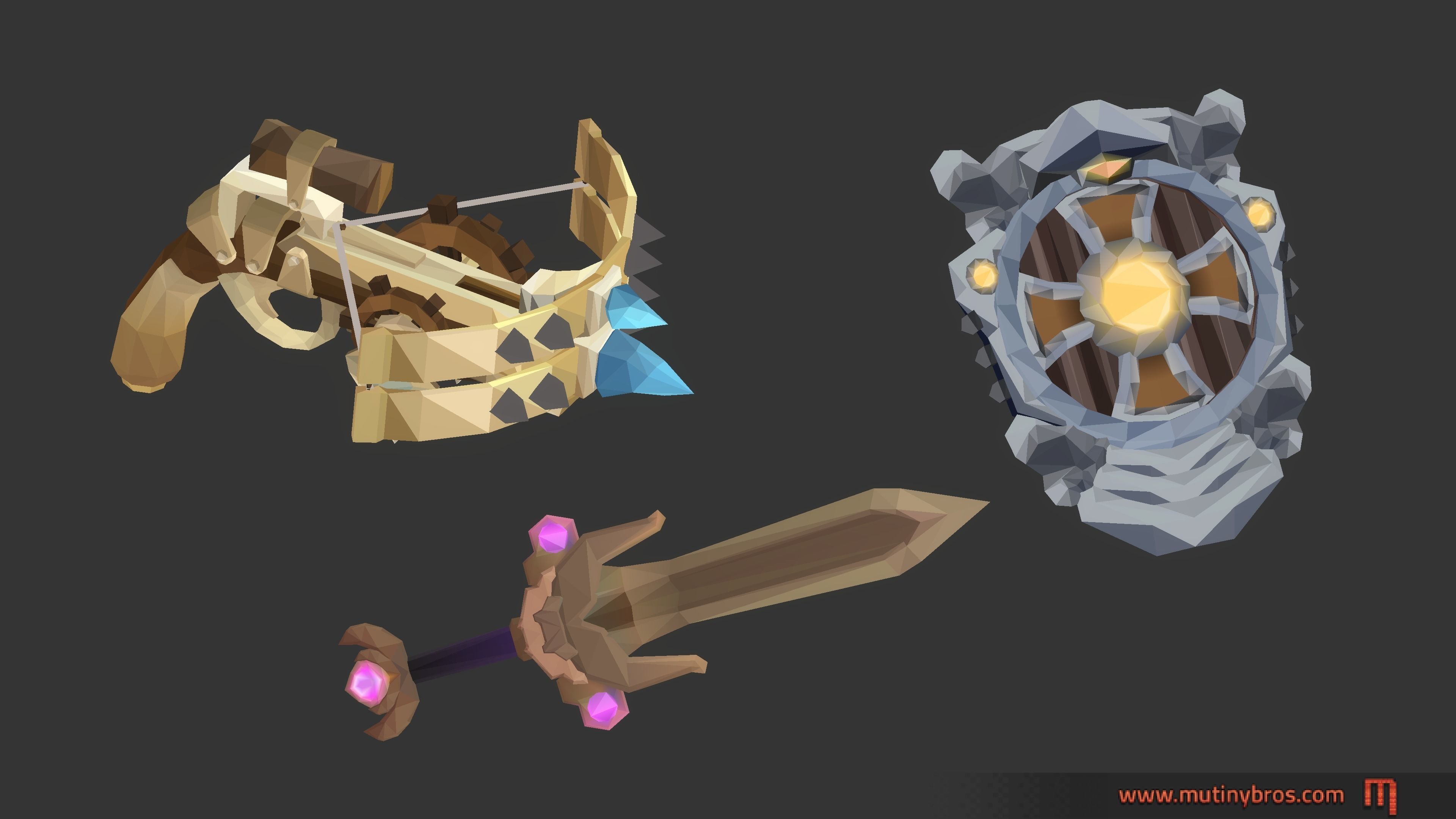 Shard Saga Fantasy Hero Pack Low-poly 3D model_6