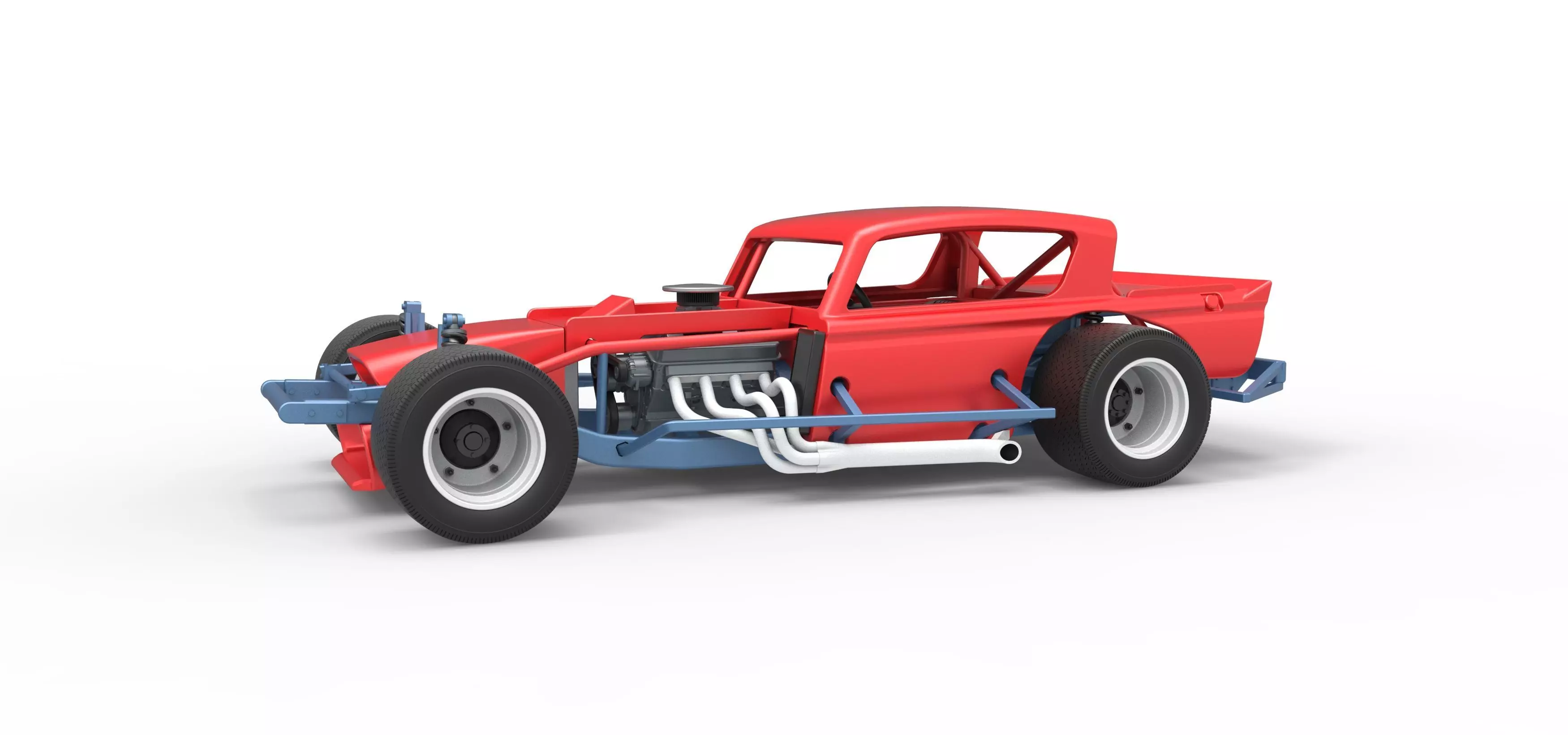 Vintage Asphalt Modified stock car V9 Scale 1 to 25 3D print model