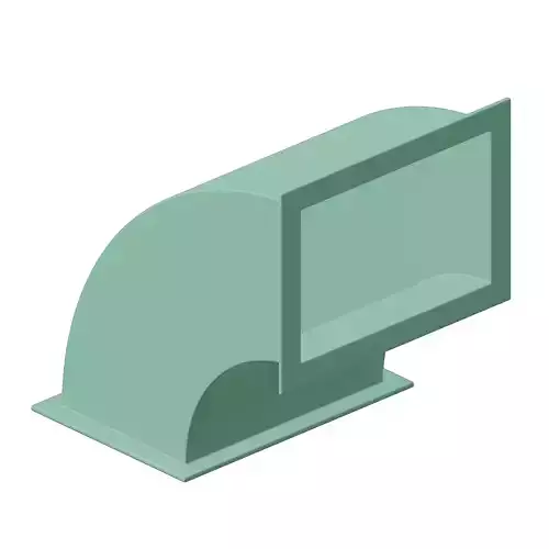 Plastic Rectangular Elbow Duct Toy