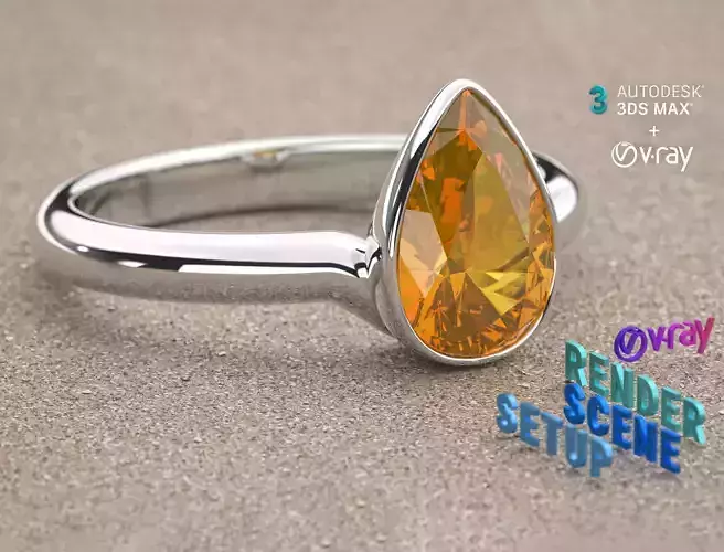 3ds Max with V-Ray Render Scene Setups for Jewelry Visualization