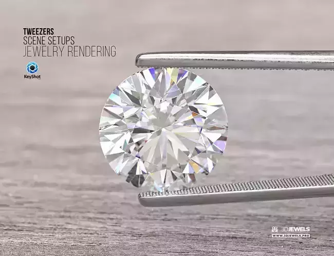 Diamond Tweezers Scene Setups for KeyShot Jewelry Rendering