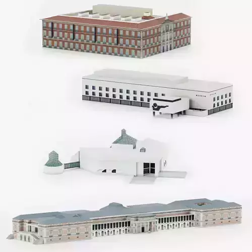 MUSEUM Lowpoly 3D Model Collection