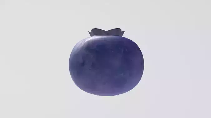 Stylized Low-Poly Blueberry Low-poly 3D model 5