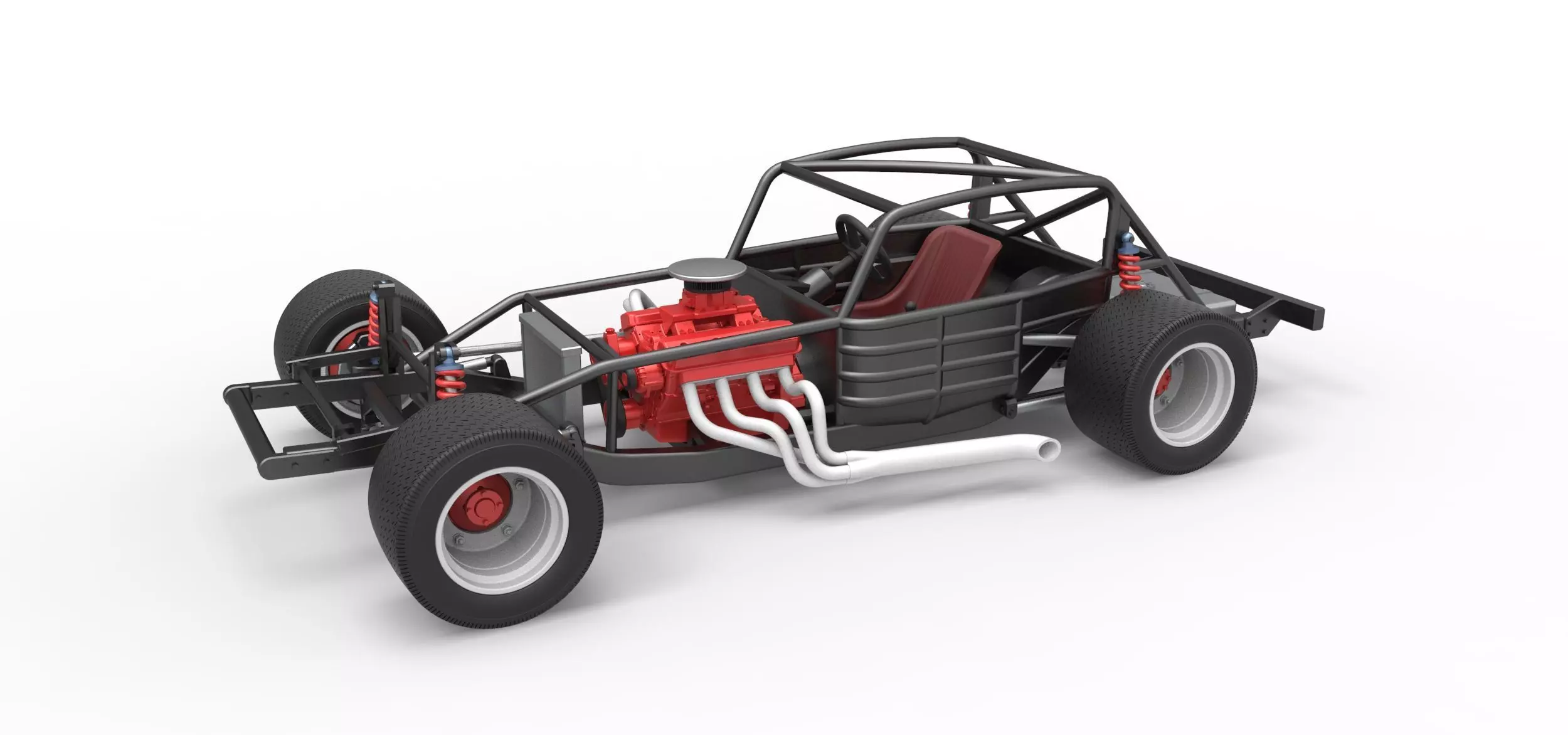 Vintage Asphalt Modified stock car Base V5 Scale 1 to 25 3D print model