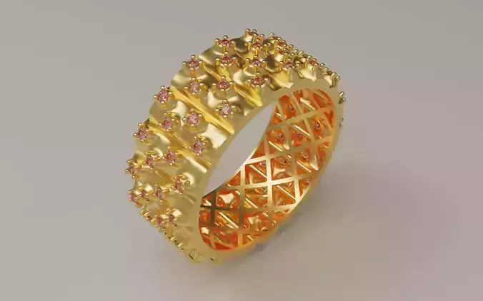 Beautiful Luxury Ring  Size 4  Ready for 3D Printing and Casting