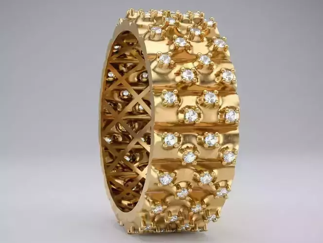 Beautiful Luxury Ring  Size 4  Ready for 3D Printing and Casting