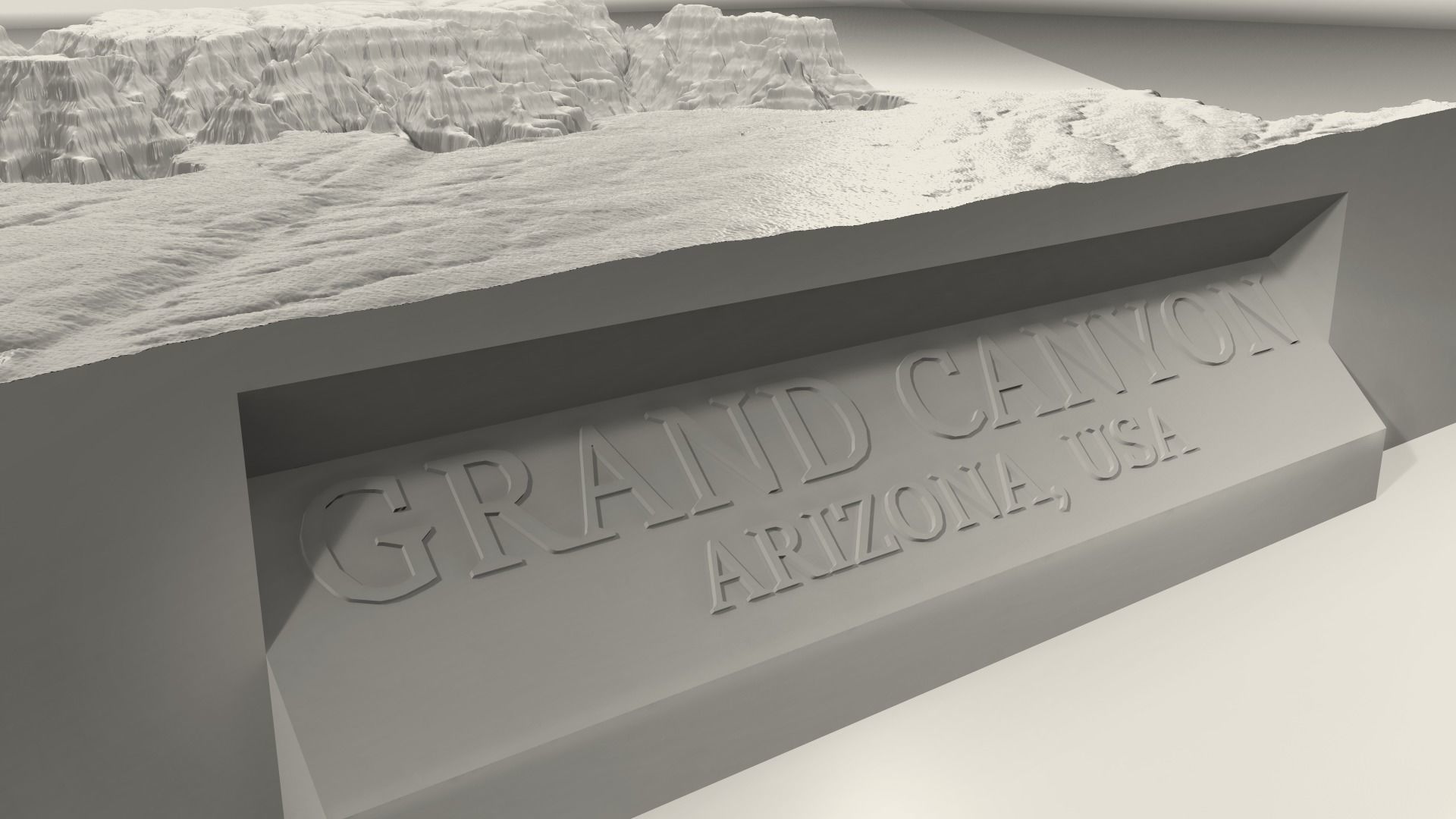 3D Printable Grand Canyon Landscape Plinth 3D print model_2