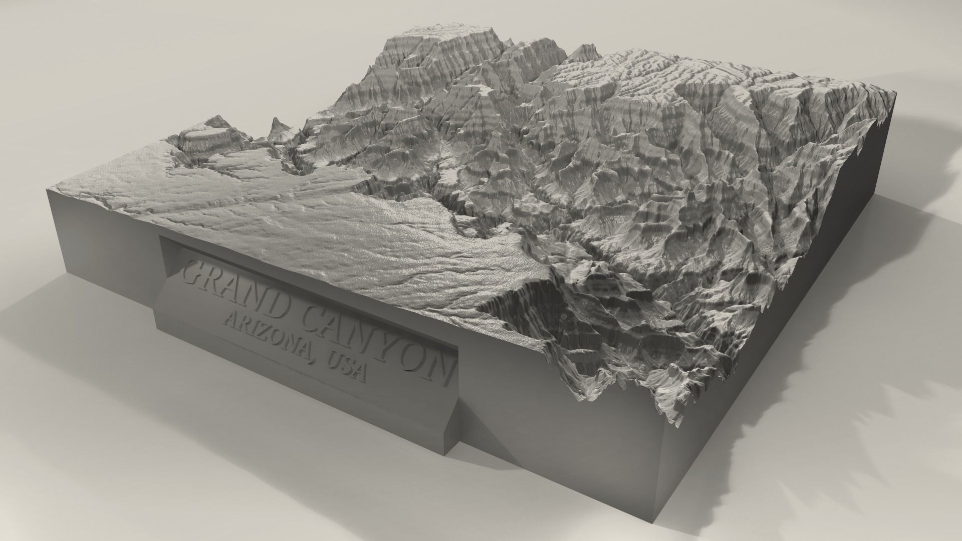 3D Printable Grand Canyon Landscape Plinth 3D print model_0