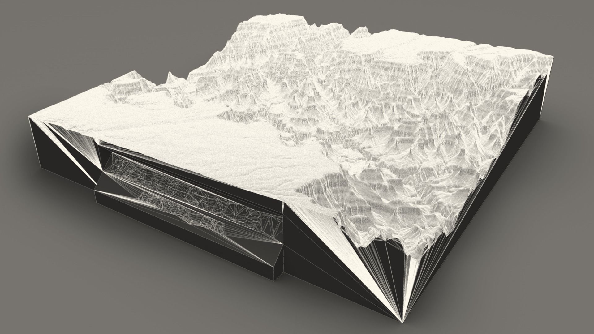 3D Printable Grand Canyon Landscape Plinth 3D print model_1