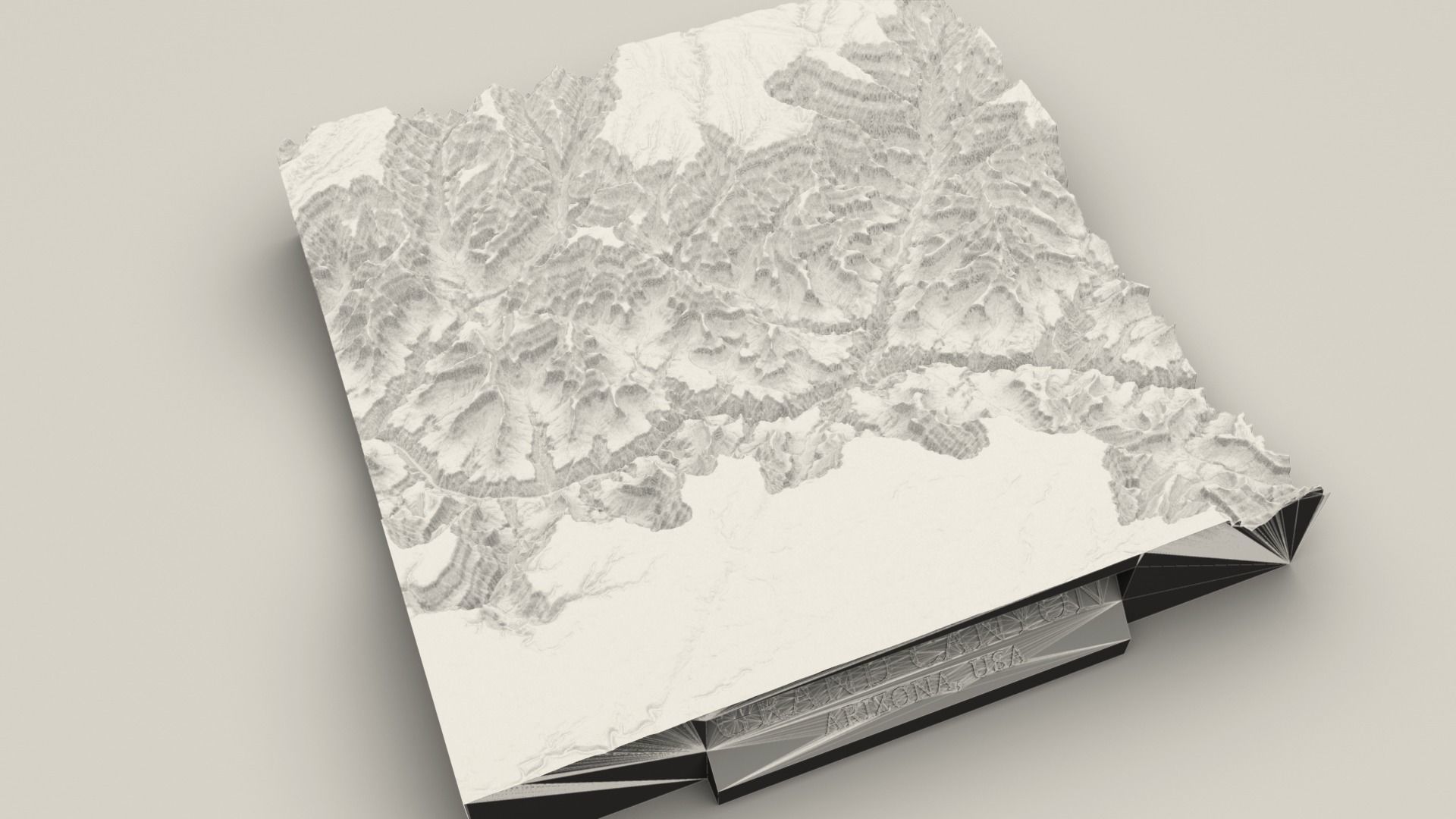 3D Printable Grand Canyon Landscape Plinth 3D print model_5