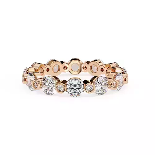 Round Full Eternity Band For Personalized Gift For Her