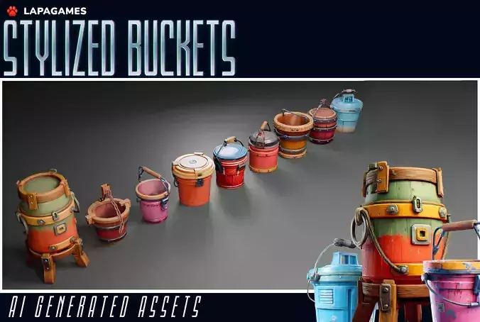 Stylized Buckets 