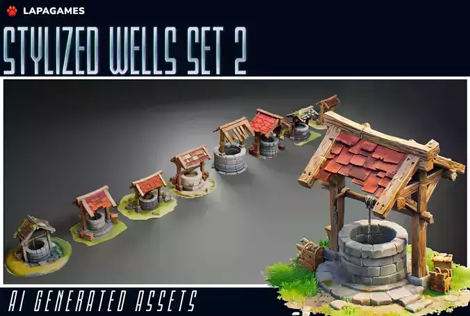 Stylized Wells Set 2