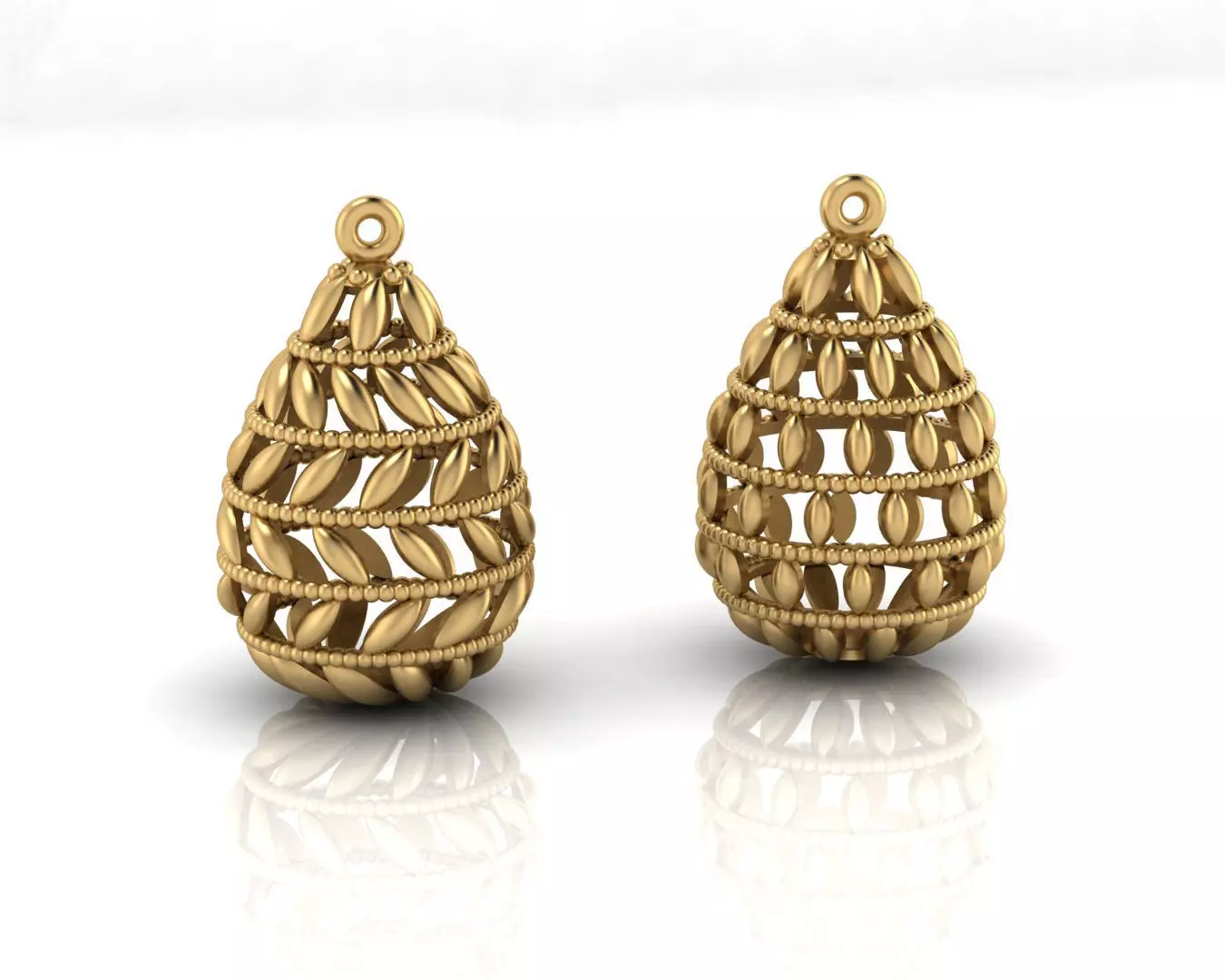 engrave fusion gold earring 3D print model