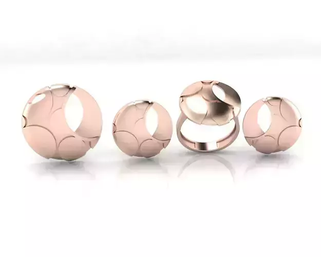 gold set pendant ring and pendant