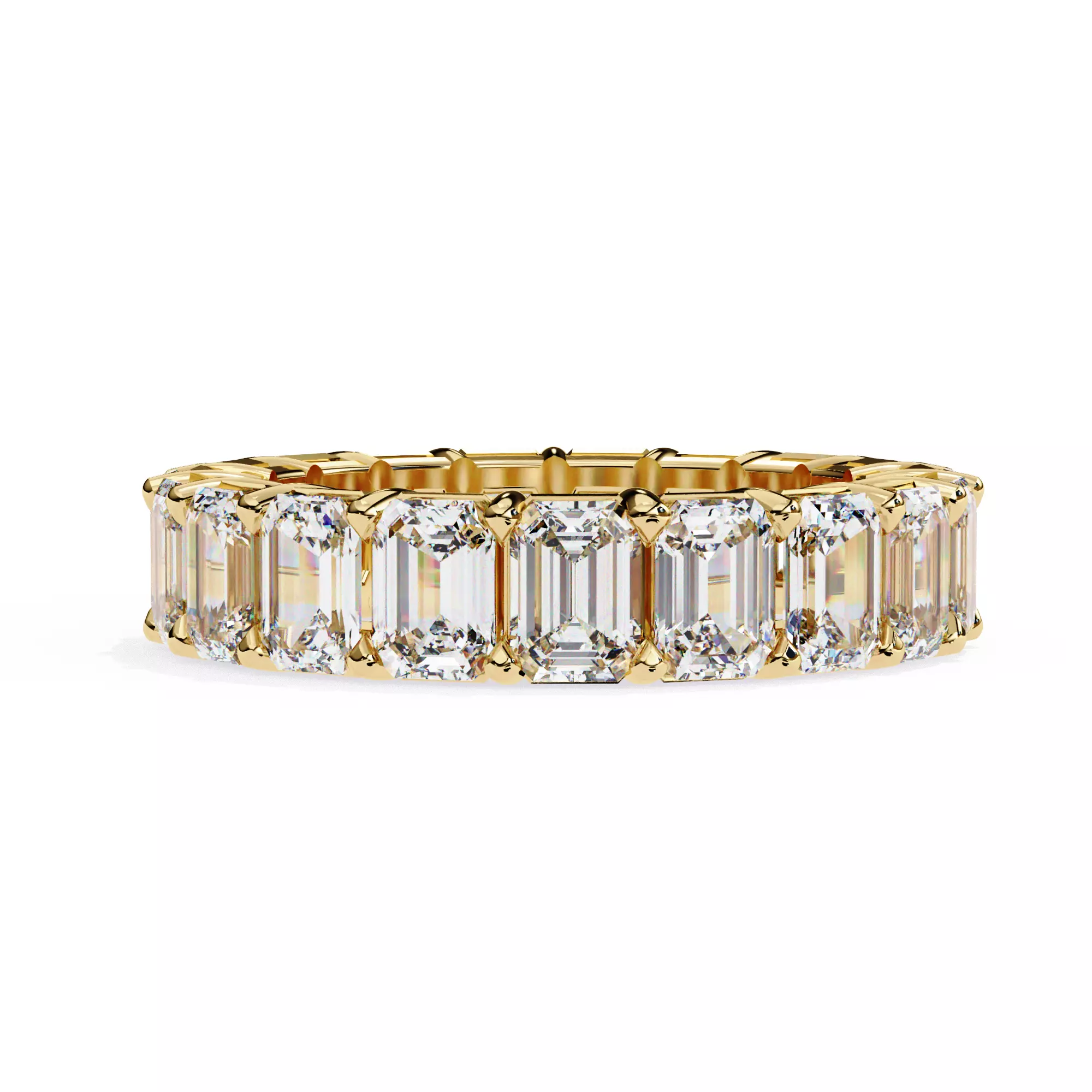 Emerald Cut Full Eternity Band For Proposal Bridesmaid Gift 3D print model