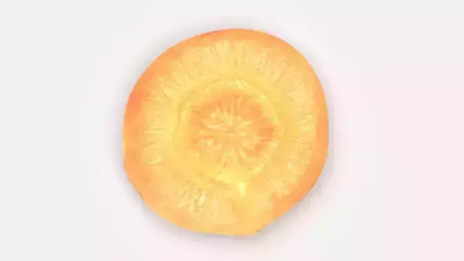 Sliced Carrot 3D model 3