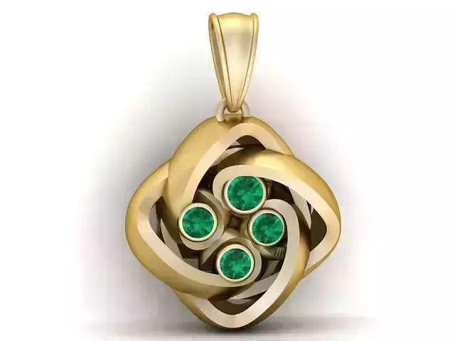 Interlocked Knot Pendant 3D Printable Model