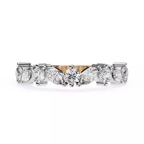 Marquise And Round Engagement Ring For Her