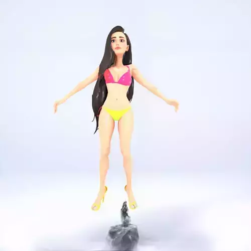 Colorful Bikini Woman model pack