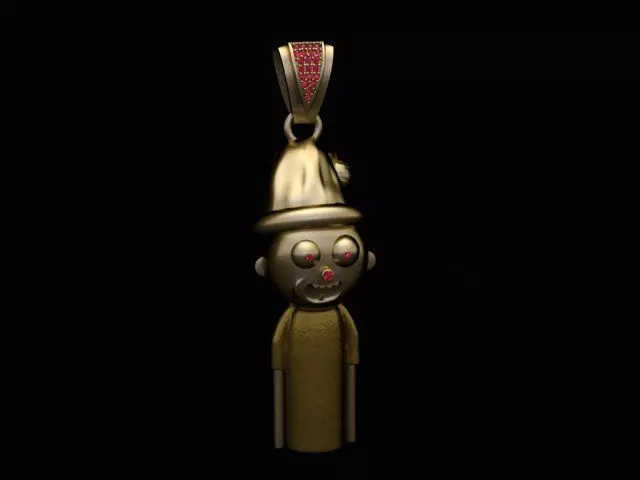 Golden Clown Character Pendant 3d Printable Model 3D print model