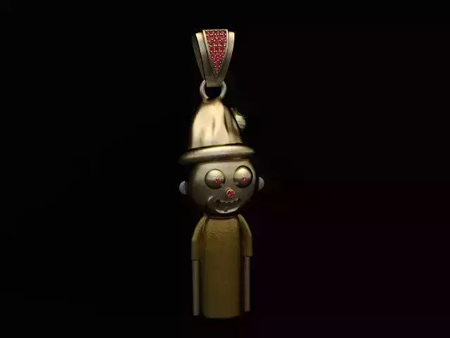 Golden Clown Character Pendant 3d Printable Model