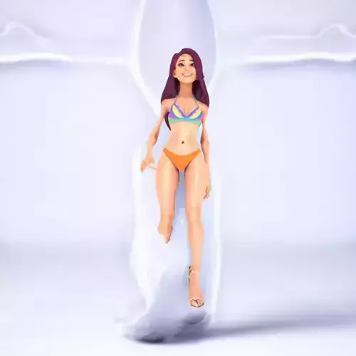 Colorful Bikini Character model pack