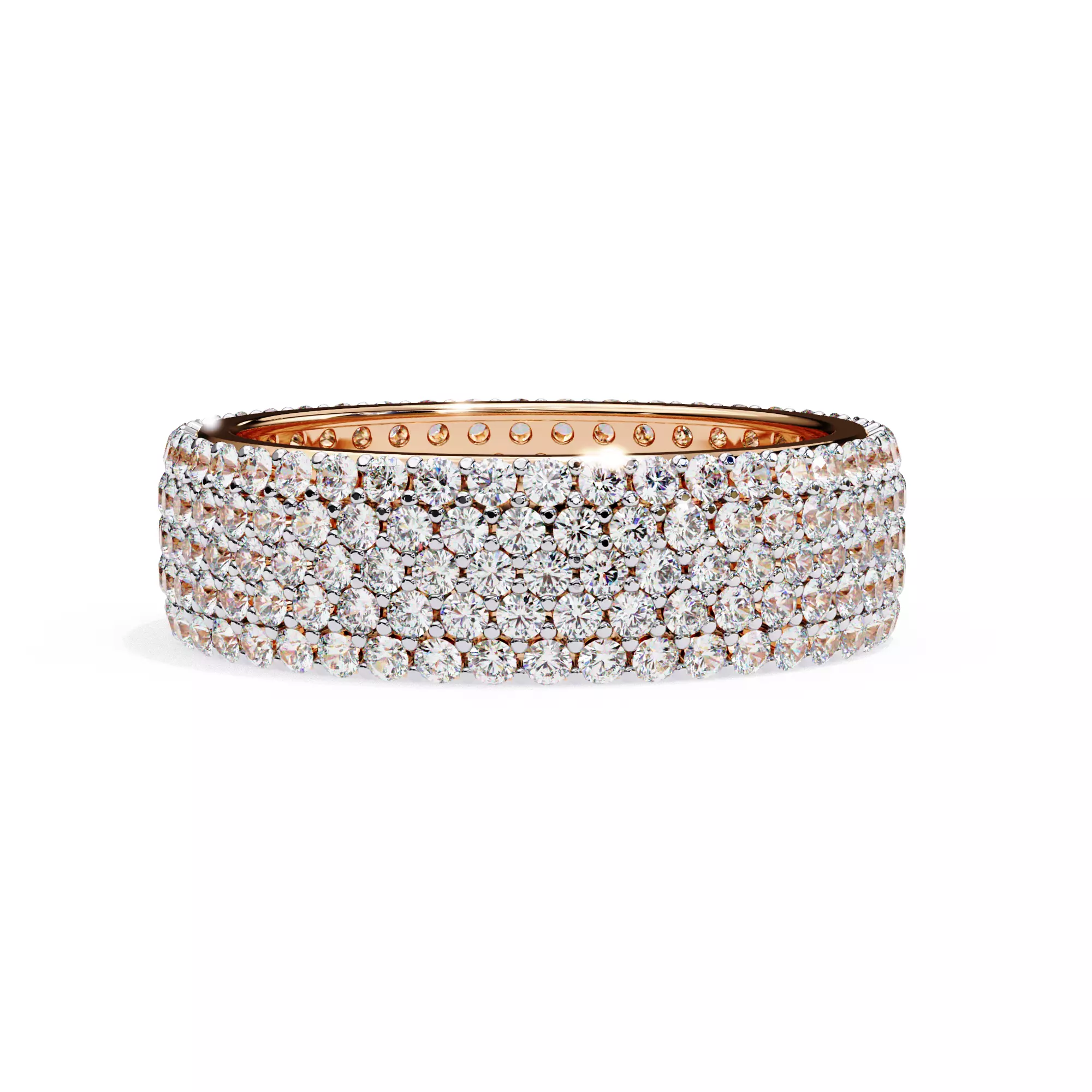 Round Cut Cluster Diamond Ring For Bridesmaid Gift 3D print model