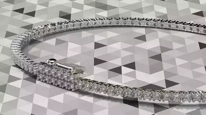Tennis Bracelet with diamonds 1 point 6 mm