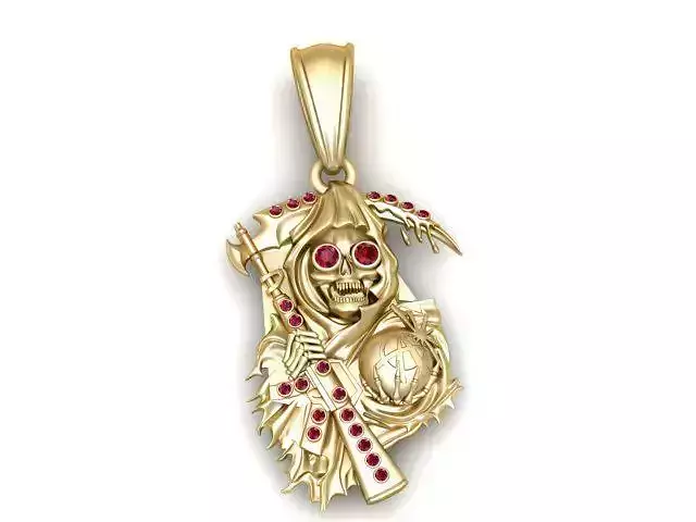 Golden Ghost Pendant 3D Printable Model