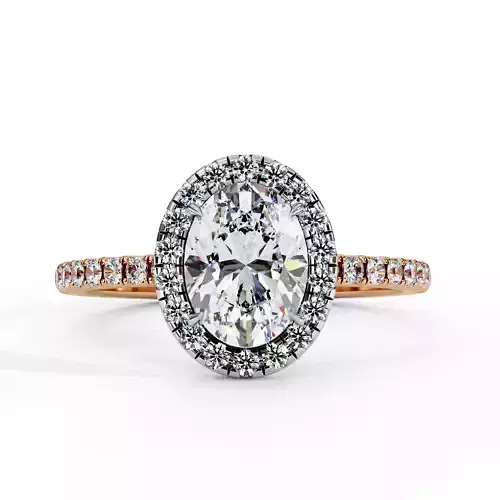 Halo Oval Cut Engagement Ring For Porpose
