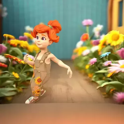 Sunflower Overalls Character model pack