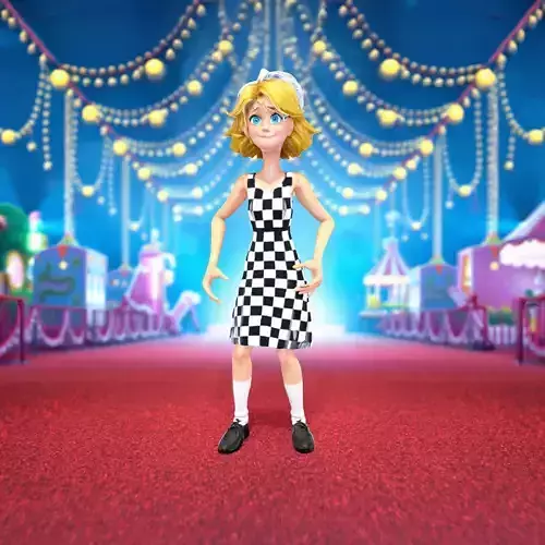 Checkered Dress Character model pack