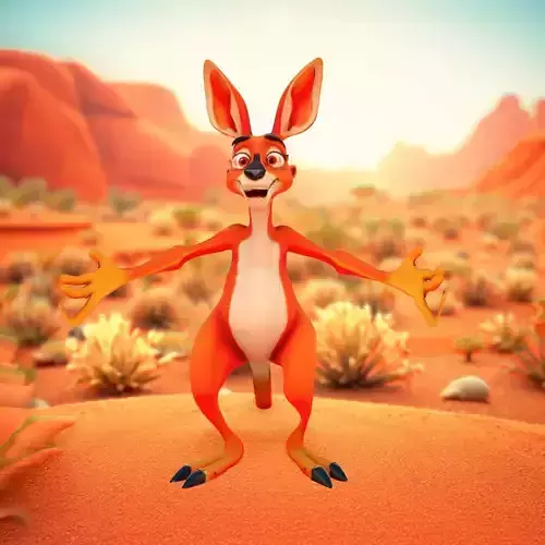 Vibrant Kangaroo Character model pack