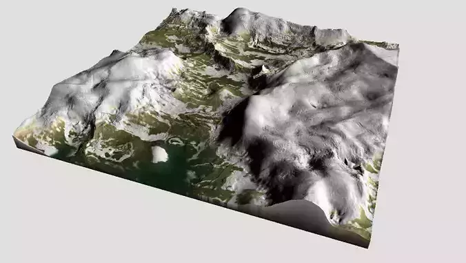 Detailed Snow Mountain Model